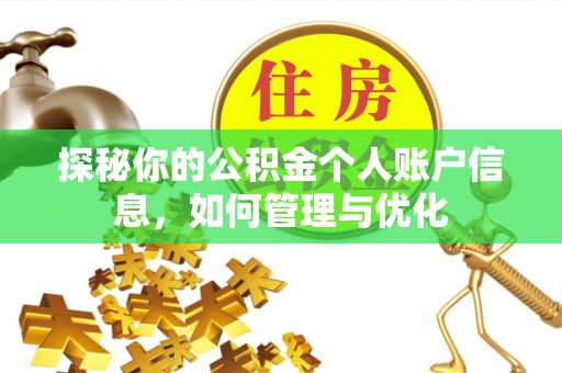 临潼探秘你的公积金个人账户信息，如何管理与优化