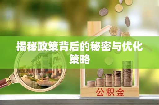 临潼揭秘政策背后的秘密与优化策略