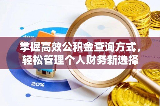 临潼掌握高效公积金查询方式，轻松管理个人财务新选择
