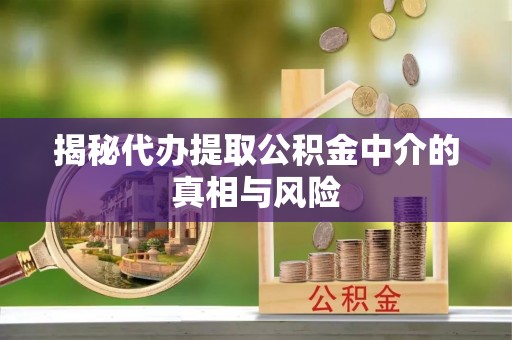 临潼揭秘代办提取公积金中介的真相与风险