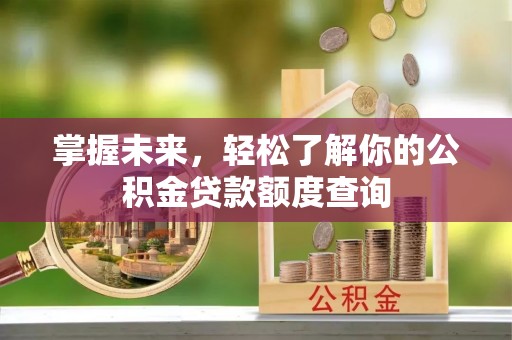 临潼掌握未来，轻松了解你的公积金贷款额度查询