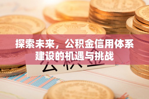 临潼探索未来，公积金信用体系建设的机遇与挑战