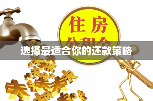 临潼选择最适合你的还款策略