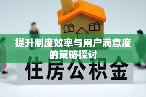 临潼提升制度效率与用户满意度的策略探讨